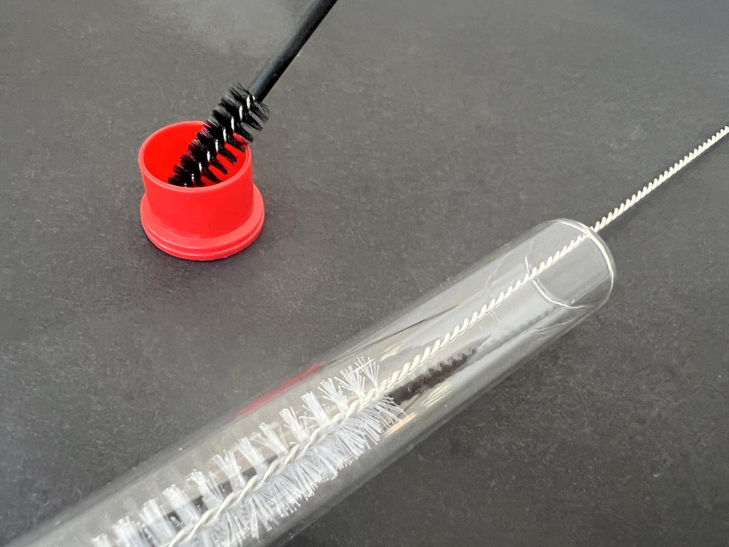 Replacement glass test tube for DIY hummingbird feeders with red cap, Set of 6.
